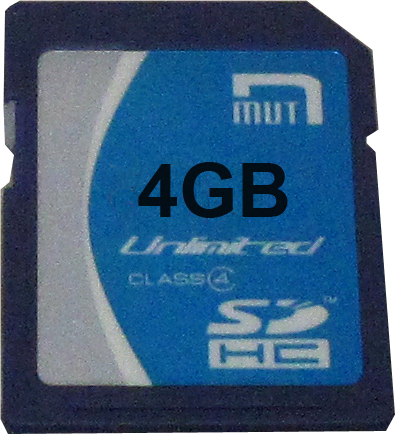 MUT Class 4 4GB SD Card 