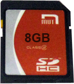 MUT Class 2 8GB SD Card 