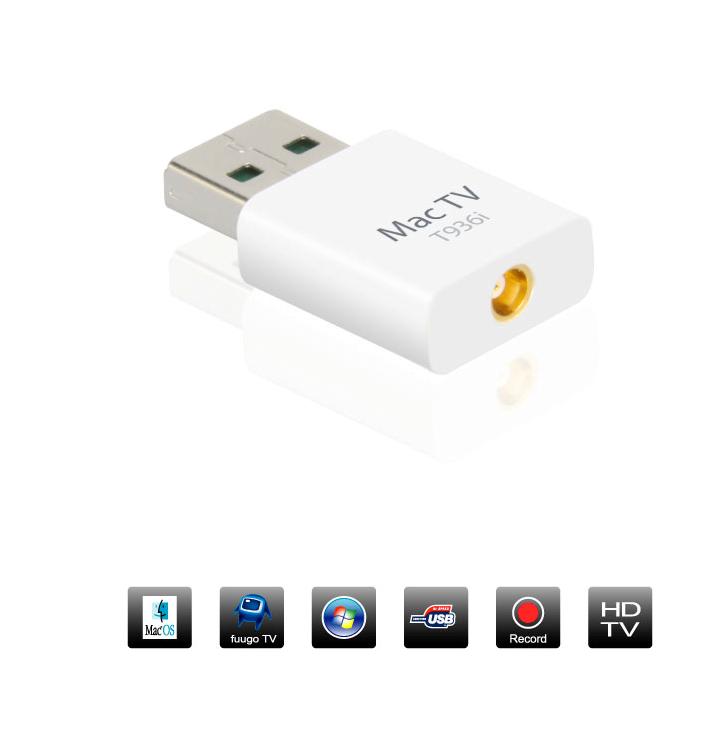 Super mini USB DVBT-TV tuner for Mac and PC 