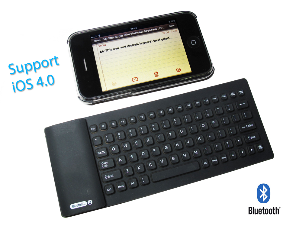 Bluetooth Flexible Super Mini 83 key Keyboard for PC, smart phone, iPhone (4.0 OS) & iPad (4.0 OS)